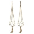thumbnail image 2 of 4PCS Jute Rope Plant Holders Plant Flower Pot Hangers 2 Large + 2 Small, 2 of 10