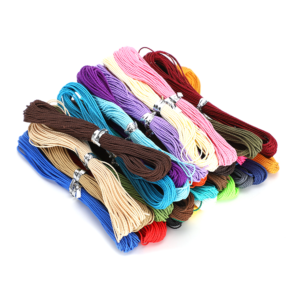 Herwey Beading String,Waxed Cord,1mm Diameter 10m Polyester Waxed Cord String Wire Jewelry