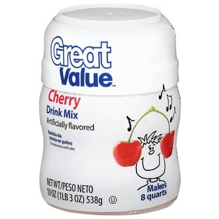 Great Value Cherry Drink Mix, 19 Oz.