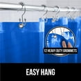 thumbnail image 2 of PEVA Waterproof Shower Curtain Liner, Strong Weighted Magnets, Rust Resistant Grommets, Heavy Duty Thick Liners, Easy Hang, Fits Standard Bathroom Showers and Bath Tubs, 72x48, Clear Navy, 2 of 14