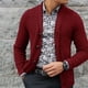 thumbnail image 5 of Cárdigan de hombre Suéter de un solo pecho Suéter europeo y americano Ropa masculina Uso versátil, 5 of 6