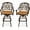 Dark Bronze/Tan, variant on VIVIJASON Swivel Patio Mid Back Outdoor Bar Stools - Set of 2, Antique Bronze