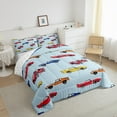 thumbnail image 3 of Manfei Extreme Sport Game Queen Comforter Set,Colorful Race Car Bedding Sets,Red Blue Orange Bedding Comforter Set For Teens,Luxury Bedroom Decor Reversible,3-Piece, 3 of 8