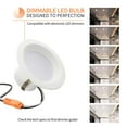 thumbnail image 5 of LED Recessed Ceiling Lights Dimmable, 4 inch Baffle Trim 5CCT Selectable Round LED Downlight Retrofit 10W, Energy Star, Adjustable color 1 pack, 5 of 9