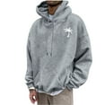 thumbnail image 1 of QIPOPIQ Men's Graphic Print Long Sleeve Drawstring Hoodie Pullover Sweatshirt Clearance, 1 of 4