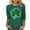 Green2, variant on UAMVSH Plus Size St Patrick's Day Shirts for Women 3/4 Sleeve Festival Print Graphic Tops Casual Cute Crewneck Loose Fit Tees