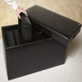 thumbnail image 3 of Convenience Concepts Manhattan Storage Bench Ottoman in Espresso Faux Leather, 3 of 4