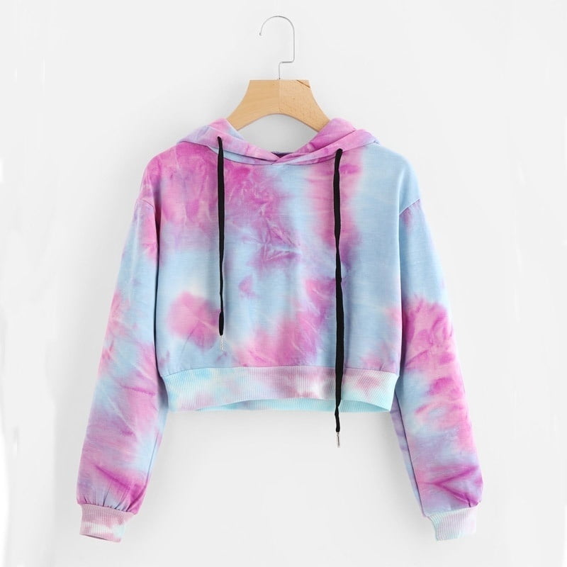 Mens Long Sleeve Tie Dye Slim Fit Casual Hoodie Comfortable Pullover Sweatshirt Tops for Autumn