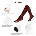 thumbnail image 5 of Lsque Red Glitter Texture Pattern Sport Compression Socks for Men & Women 15-20 mmHg Knee High Nurse Pregnant Running Medical and Travel Athletic, 5 of 6