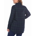 thumbnail image 6 of Zeagoo Womens Plus Size Flannel Plaid Shirt Roll Up Long Sleeve Mid-Long Button Down Shirts Casual Boyfriend Tops, 6 of 6