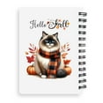 thumbnail image 2 of Hello Fall Ragdoll Scarf Welcome Autumn with Leaves Pumpkins Spiral Bound Journal Cat Lover Kitten Owner Gifts Idea 5x7in Spiral Notebook - 00011, 2 of 5