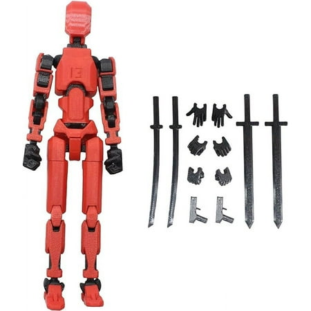 Zawou Action Figure Action Figure Printed Movable 13 Articulated Robot Dummy Action Figures Valentines Gifts For Him Lightning Deals of Today Prime