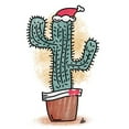 thumbnail image 3 of Barrett, Erin 15x18 Black Modern Framed Museum Art Print Titled - Feliz Navidad Cactus, 3 of 5