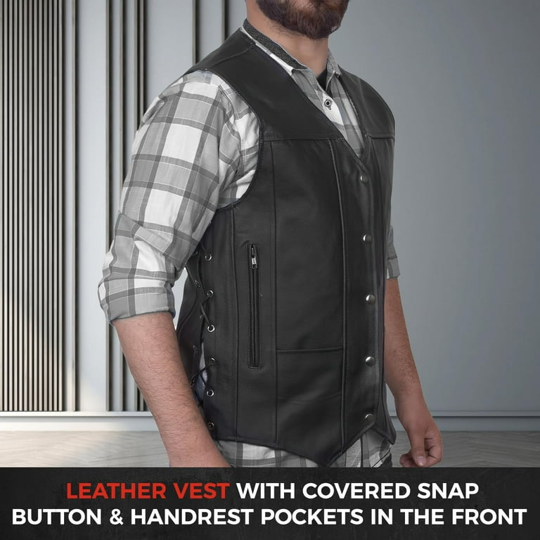 7xl leather vest cheap