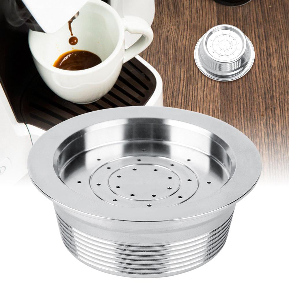 Coffee Filter Cup Stainless Steel Reusable Coffee Machine Coffee Capsule Filter Cup Brush Spoon Kit Fit for LAVAZZA MIO for Home