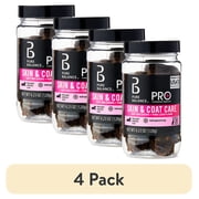 (4 pack) Pure Balance Pro+ Skin & Coat Care Dog Soft Chews, 4.23 oz, 30 Count