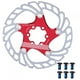 thumbnail image 1 of Disco flotante de 6 pernos para una mayor seguridad en el ciclismo Disco de freno para bicicleta de montaña de 180 mm rojo y plateado, 1 of 8