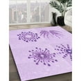 thumbnail image 3 of Ahgly Company Machine Washable Indoor Square Transitional Heliotrope Purple Area Rugs, 4' Square, 3 of 7
