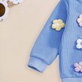 thumbnail image 4 of TOWED22 Newborn Toddler Infant Girl Clothes Fall Winter 2 Piece Outfits Long Sleeve Soft Sweatshirt + Elastic Waist Pants Set(Blue,3-4 Y), 4 of 8