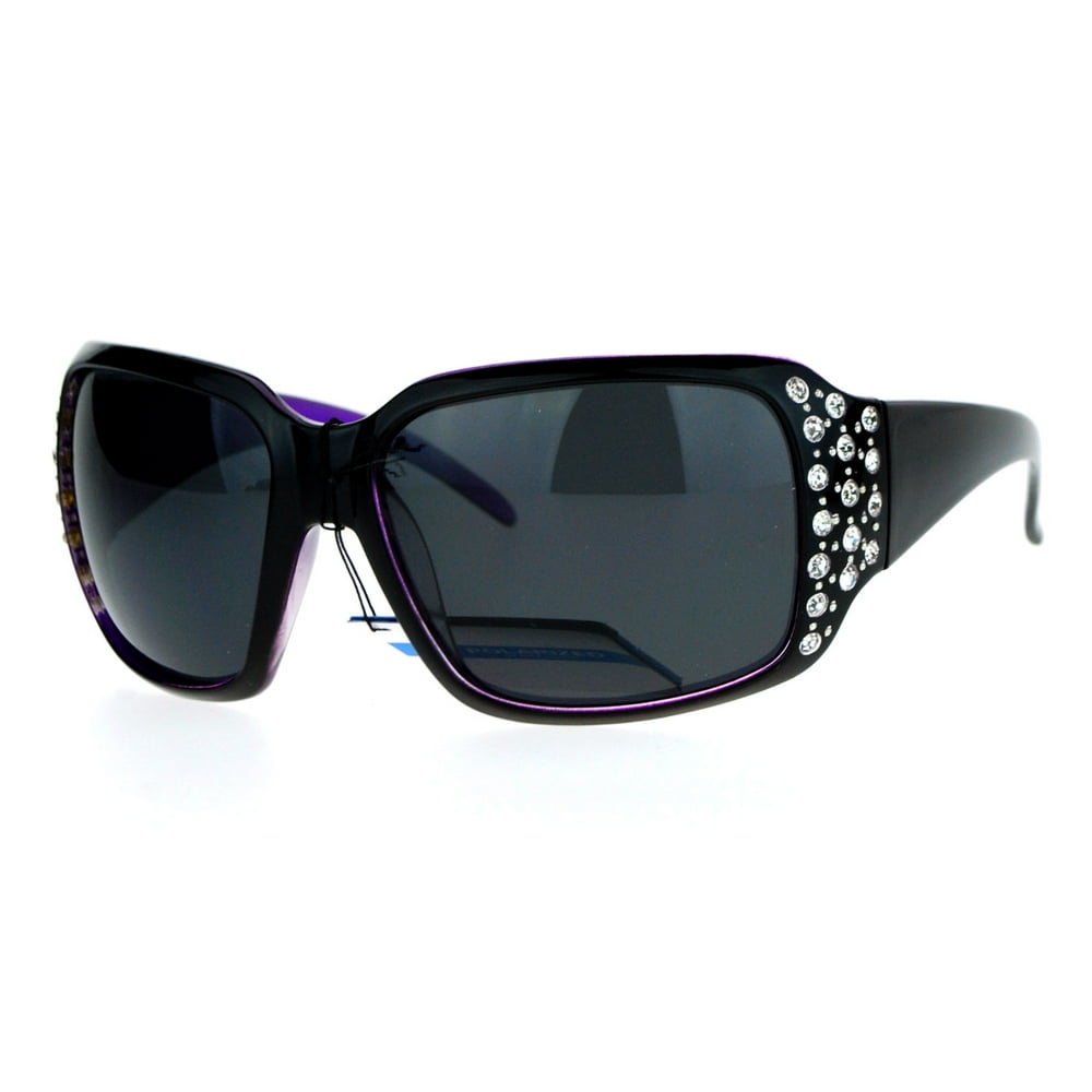 SA106 SA106 Polarized Lens Oversize Rhinestone Bling Iced Out Womens
