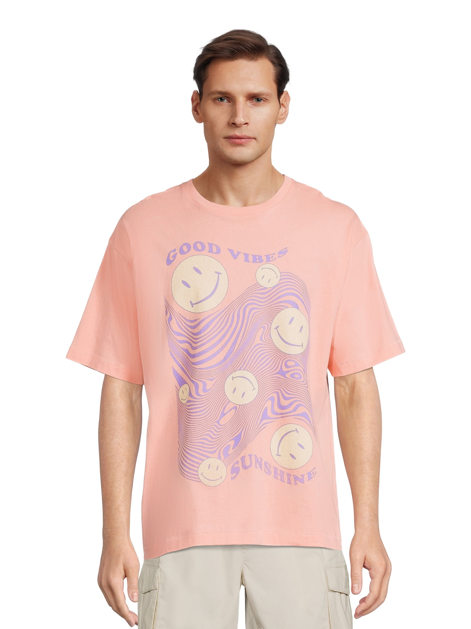 No Boundaries Men's & Big Men's Graphic Oversize Tee Shirt, Sizes XS-3XL