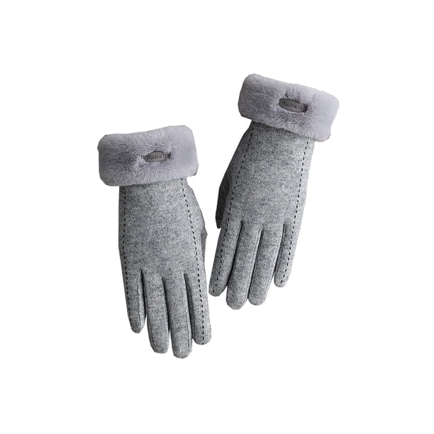 Wosthever 1 par de guantes para mujer, invierno, clima frío, terciopelo, exterior, calentador de manos para mujer, manopla portátil para montar, Suministros térmicos Gris Wosthever HA071461-03