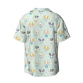 thumbnail image 7 of Picia Different Breeds of Dogs Men's Linen Shirts Short Sleeve Cuban Beach Shirts Casual Shirts Button Down Shirt for Men Beach Summer Wedding Shirt-Medium, 7 of 7