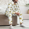thumbnail image 7 of Sikiie Bee Mens Pajama Set, Soft Warm Long Sleeve Sleepwear, Cozy Button-Down Pjs for Men-Large, 7 of 7