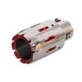 thumbnail image 1 of Tubo de escape de la punta del escape del automóvil con luces LED rojas Entrada ajustable de 1.2-2.2 pulgadas Punta de silenciador atornillable de 6.7 pulgadas de longitud Tono plateado de acero inoxidable Unique Bargains tubos de escape automotrices, 1 of 7