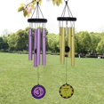 thumbnail image 5 of Yellow grid Campanas de viento para exteriores, tubos de aluminio, colgante curativo energético de Chakra, campanas de viento conmemorativas para decoración del hogar, jardín, Pat, 5 of 5