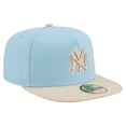 thumbnail image 3 of Men's New Era Light Blue/Cream New York Yankees Two-Tone Color Pack A-Frame 59FIFTY Fitted Hat, 3 of 5