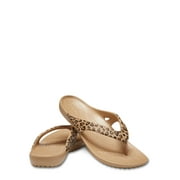 Crocs Womens Kadee II Leopard Printed Flip Flop Sandals