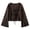 Coffee, variant on AKOEE Womens Crop Sweaters Open Tie Front Cardigans Soft Knit V Neck Long Sleeve Casual Spring Fall Blouses (XL, Black)