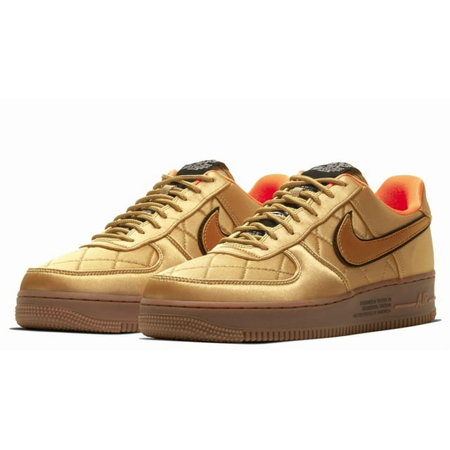 Ni&ke Air Force 1 '07 Premium Quilted Satin ‘Wheat’ CU6724-777 Size 8.5 NEW