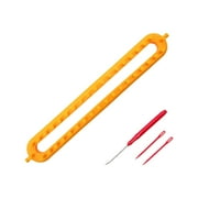 Knitting Loom DIY Weaving Knitter for Beginners Shawl Yellow 14.2inch