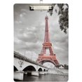 thumbnail image 1 of FMSHPON Stylish Eiffel Tower Paris in Monochrome Style Clipboard Hardboard Wood Nursing Clip Board and Pull for Standard A4 Letter 13x9 inches, 1 of 6