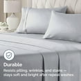 thumbnail image 5 of CGK Linens Extra Soft Pillowcases Set of 4 - Queen / Standard Size Hotel Luxury Breathable & Cozy 4-Piece Pillow Covers, Steel Blue, 5 of 7