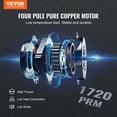 thumbnail image 2 of VEVOR 1/5 HP Single Stage Vacuum Pump, 3.5 CFM, 120V AC Air Conditioning Conditioner Vacuum Pump, 1/4" SAE Male 1/2" ACME Male Inlet, for HVAC Repair, Refrigeration Maintenance, Resin Degassing, 2 of 9