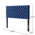 thumbnail image 3 of GDF Studio Classic Tufted Adjustable Velvet Headboard, Full/Queen, Navy Blue, 3 of 7
