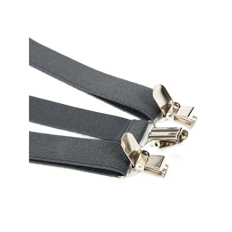 Focussexy Men's Suspenders Adjustable size, Y Shape Elastic Adjustable Straps Casual Elastic Strap Brace 3 Clips Y Back Style Suspenders for Men Women