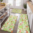 thumbnail image 2 of Green Mushroom Frog Green Pattern Kitchen Rugs Sets Of 3,Kitchen Runner Rugs Non Skid Washable,Decorative Kitchen Floor Mats for Kitchen,Sink,Laundry,17"x30"+ 17"x47" + 17"x59", 2 of 6