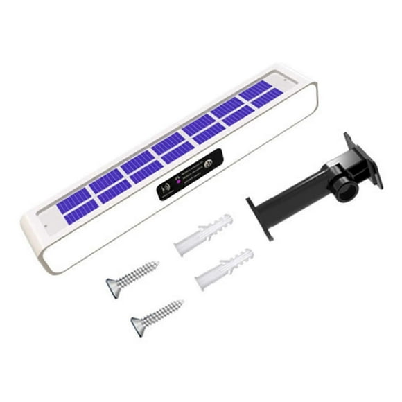 Solar Lights Solar Flashing Red and Blue Roadblock Lights Construction Signal Lights,White Shell White Light