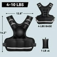 thumbnail image 2 of Adjustable Weighted Vest for Women Men, 4-10lbs/10-18lbs/20-32lbs Body Weight Vest Exercise Set with 6 Ironsand Weights & Reflective Strips for Walking Running Workout Cardio Strength Training, 2 of 8