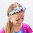 thumbnail image 5 of FROG SAC 2 Tie Dye Headbands For Girls, Satin Rosette Head Band For Kids, Ruched Headband Hair Accessories, Dressy Girl Hair Bands For Children, 5 of 9
