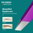 thumbnail image 5 of MR.GREEN Eyebrows Tweezers Colorful Beauty Fine Hairs Puller Makeup Tools Stainless Steel Slanted Eye Brow Clips Removal (Purple), 5 of 7