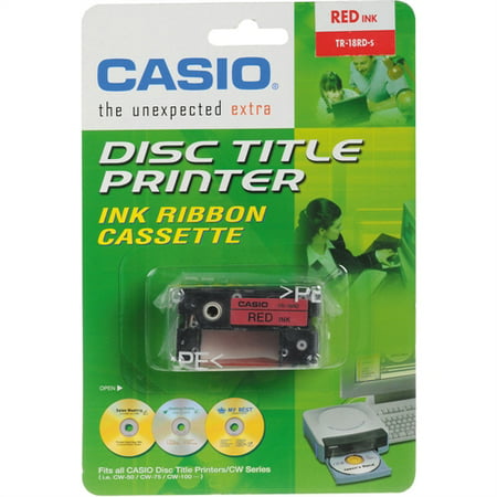 Casio Ribbon - Red for CW50 CW75 CWL300 TR18RDS (Best Thermal Cd Printer)