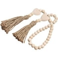 thumbnail image 6 of Zcyifa Wood Bead Garland Wood Bead Garland with Tassels Beads String Hanging Decor Rustic Home Decor, 6 of 10