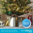 thumbnail image 4 of Cuello para Árbol de Navidad BIRDROCK HOME de Metal Martillado Dorado Suave de 4 Paneles, 4 of 6