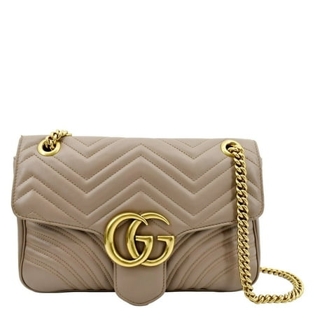 Pre-Owned Gucci GG Marmont Medium Matelasse Shoulder Bag, Dusty Pink