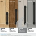 thumbnail image 3 of Amerock Farewind 5-1/16 inch (128mm) Center-to-Center Matte Black Cabinet Pull, 3 of 6